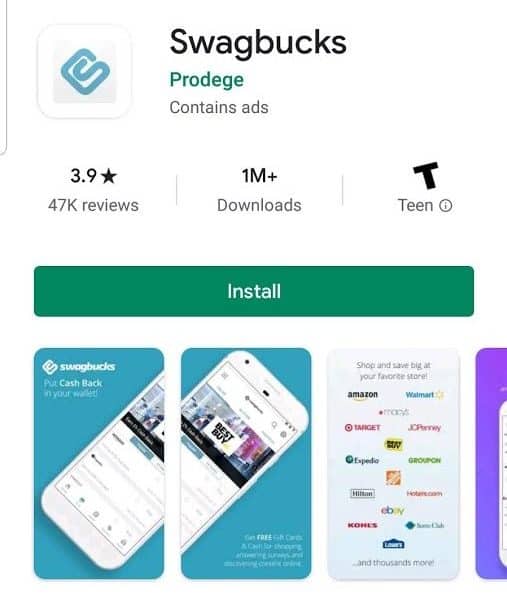 Swagbucks app screenshot