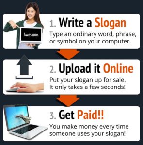 how to get paid to write slogans