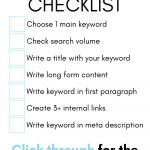 SEO Checklist Infographic