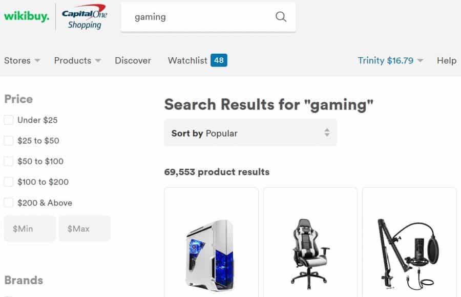 Wikibuy gaming screenshot