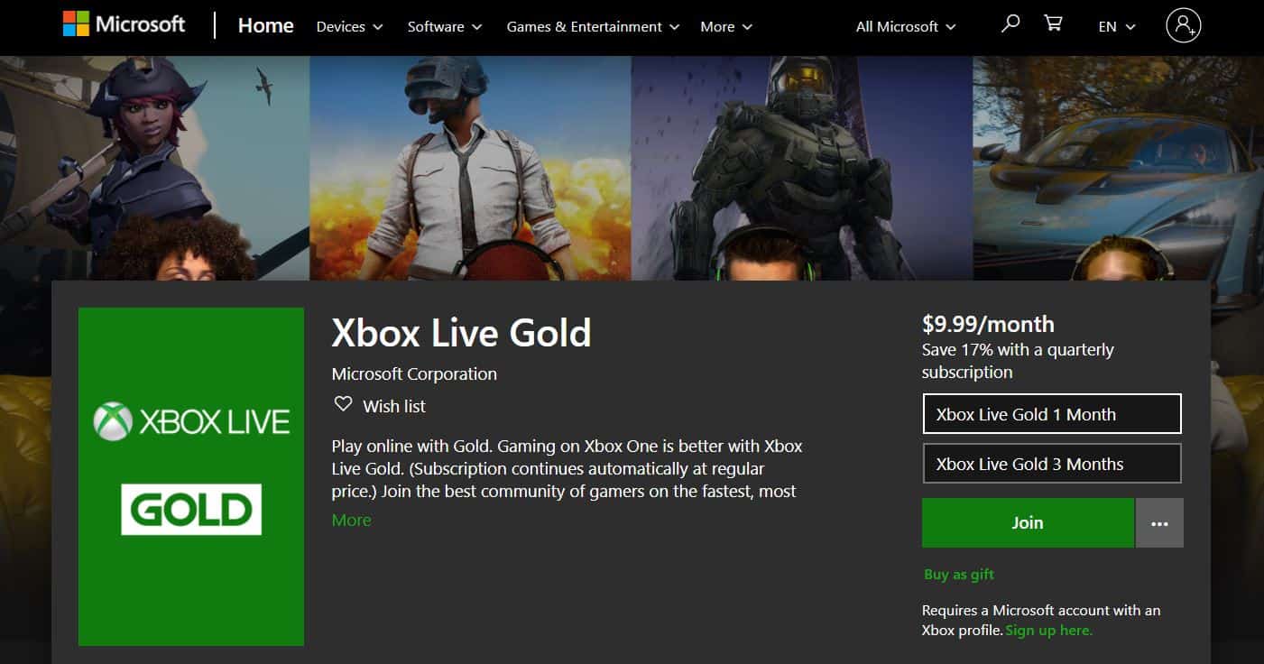 Xbox Live guld