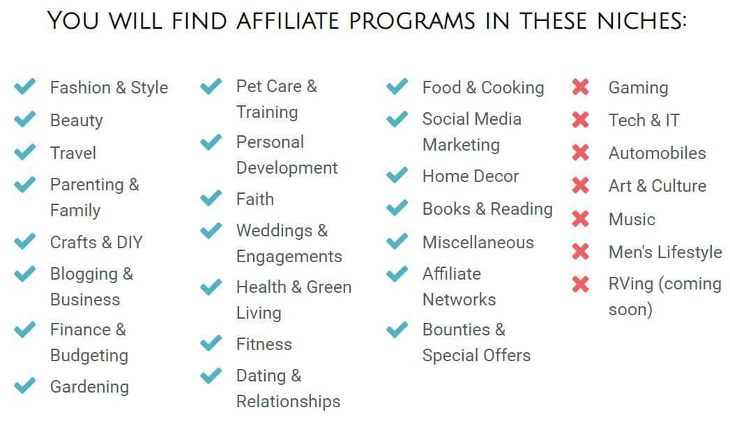 Ana The She Approach Affiliate Program Niches