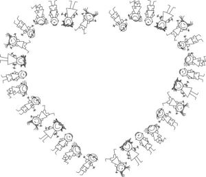 heart-kids-playing-outline-300x258