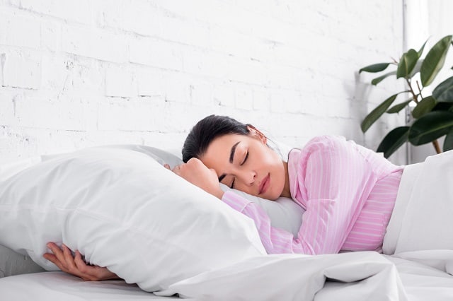 woman getting paid to sleep