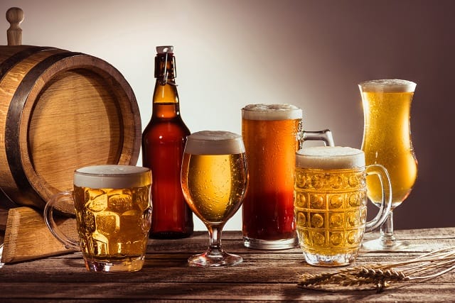 Different types of beer