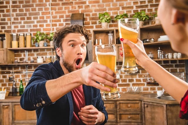 man getting paid to drink beer