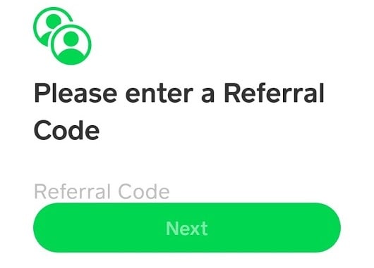 Enter referral code
