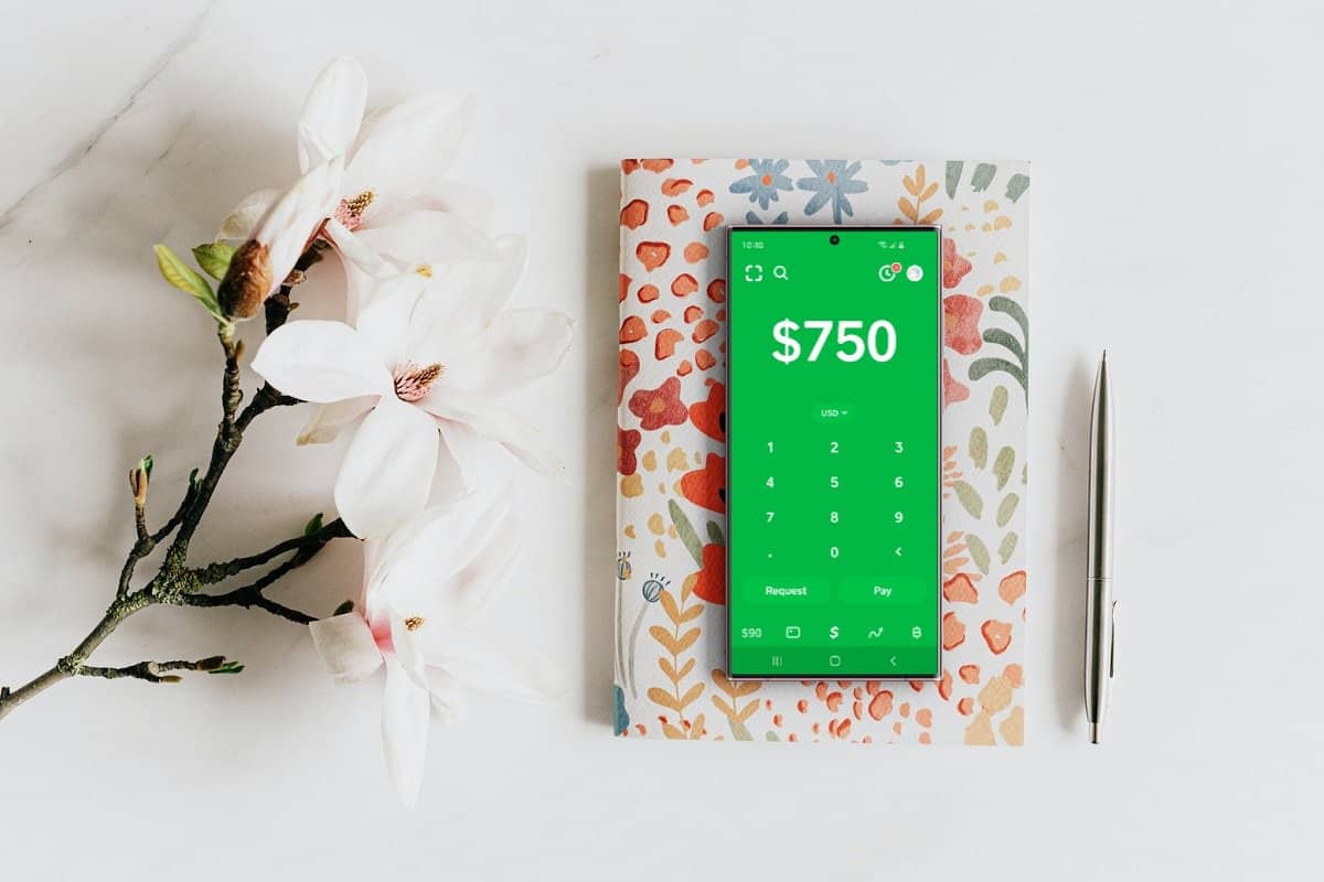 $750 cash app survey money displayed on a smartphone