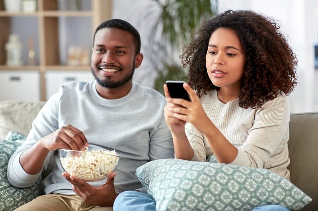 Woman getting paid to watch Netflix with husband