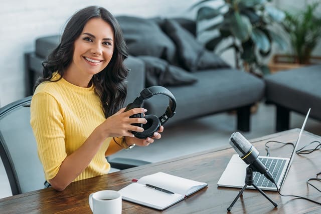 Woman getting paid to narrate books