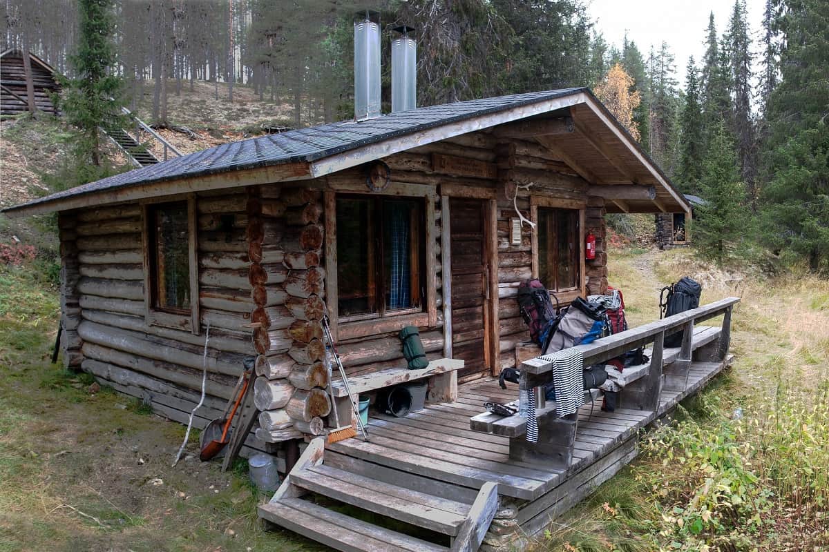 Hunting cabin in the woods