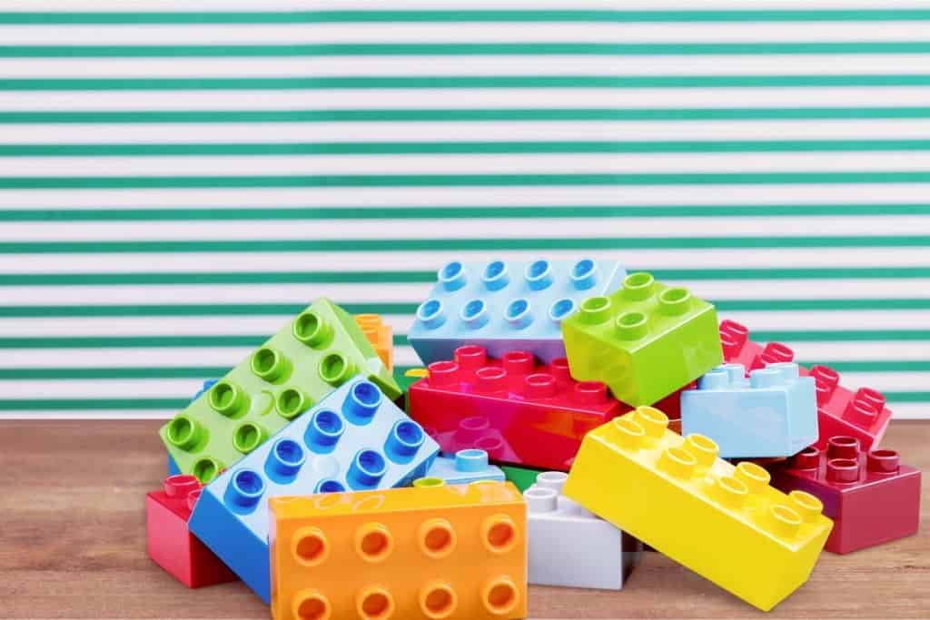 Pile of building blocks