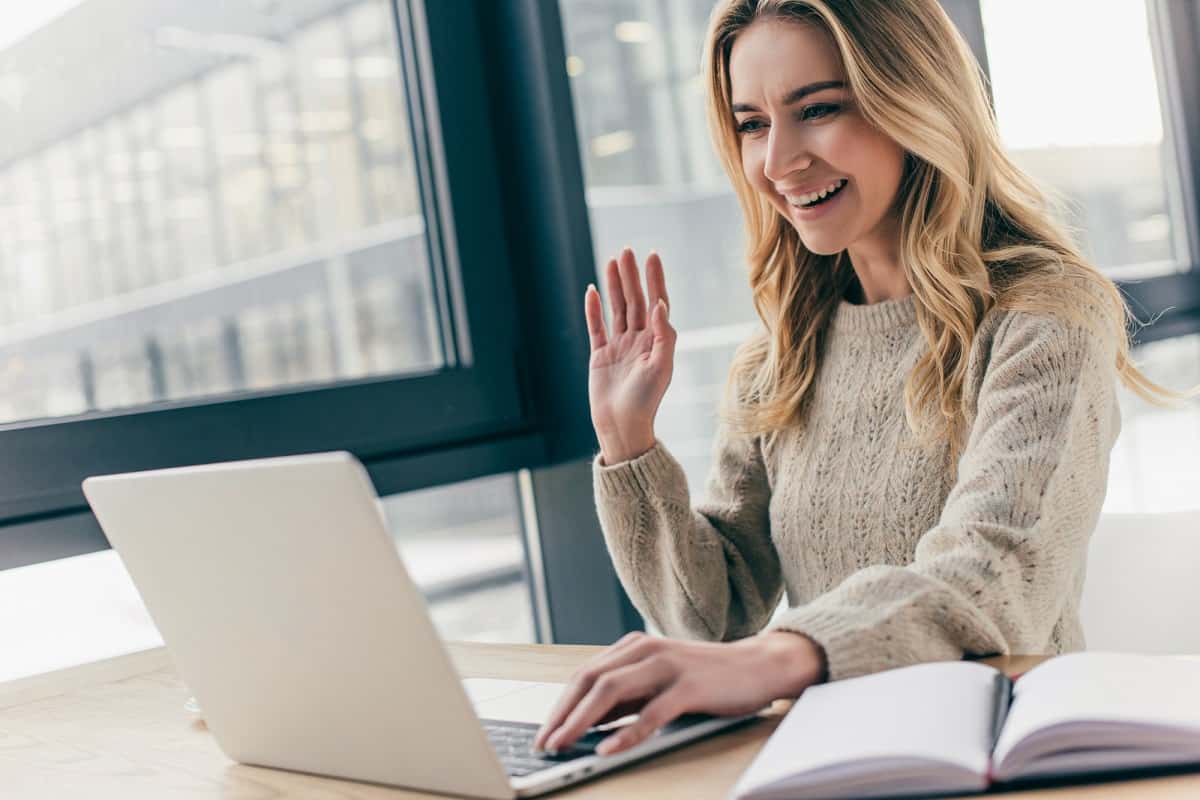 Woman getting paid to teach online