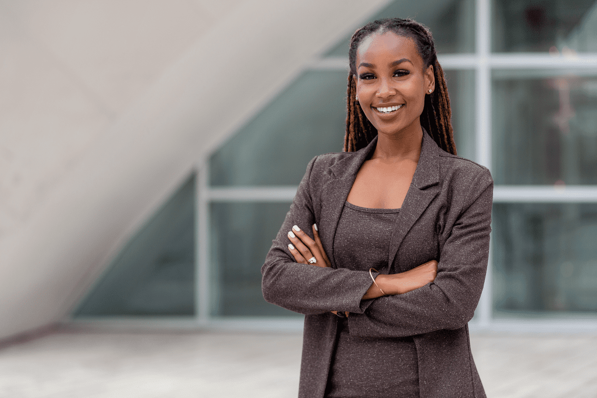 Woman business professional smiling